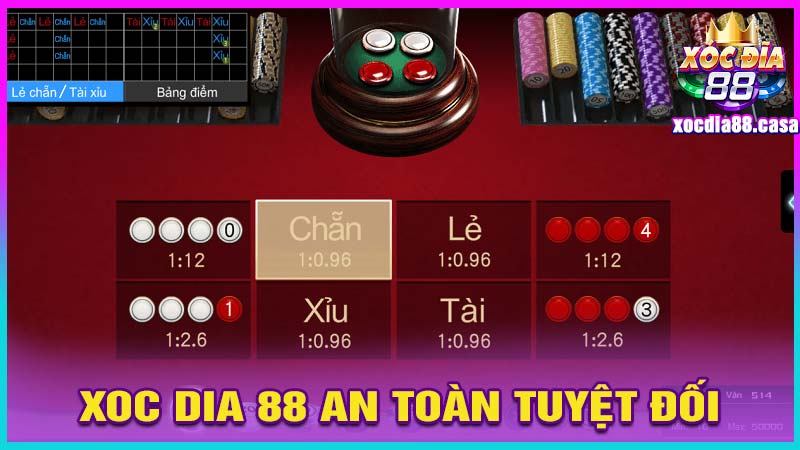 Xóc đĩa 88 an toàn tuyệt đối