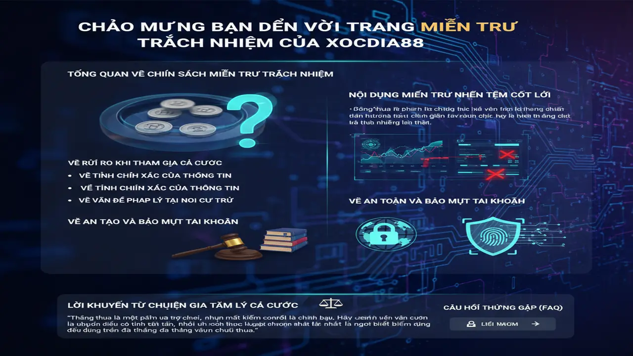 Miễn Trừ Trách Nhiệm Xocdia88