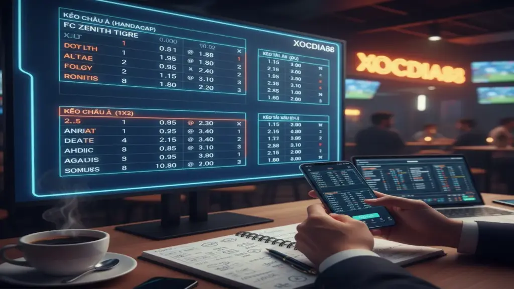 Đọc vị bảng kèo nhà cái như dân chuyên Xocdia88