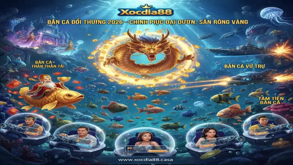 Top 5 sảnh Bắn Cá đáng chơi nhất 2026 Xocdia88
