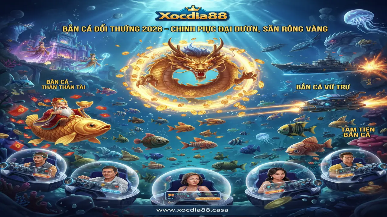 Top 5 sảnh Bắn Cá đáng chơi nhất 2026 Xocdia88